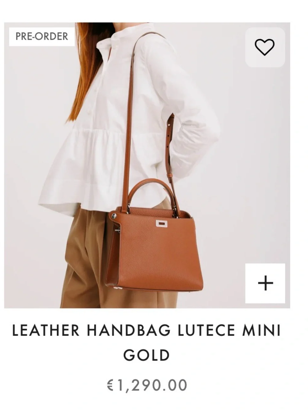 Michino Mini Craie Leather Satchel - Craie (Cream)